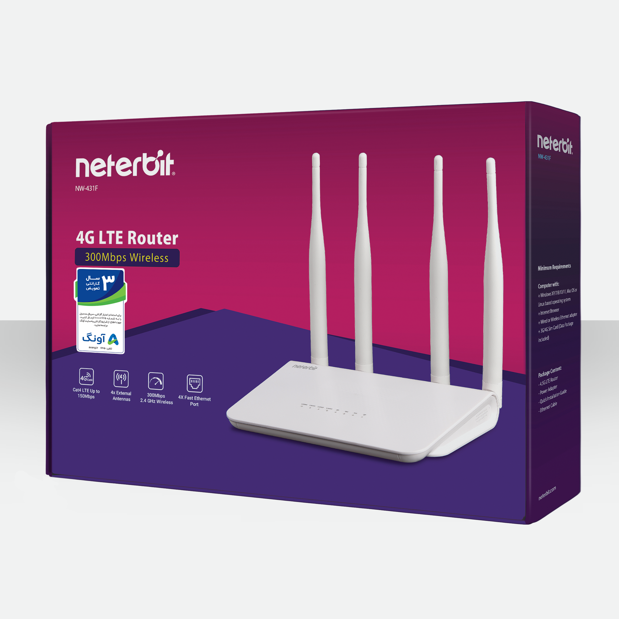 مودم 4G/LTE رو میزی نتربیت مدل NW-431F - تصویر 2